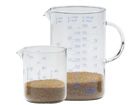 Glazen maatbeker set van 1,0 en 0,5 liter