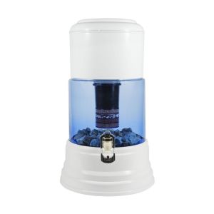 Aqualine 12 waterfilter 5-in-1 systeem met glazen bak + ALKALISCHE PH-RING  - 8 liter