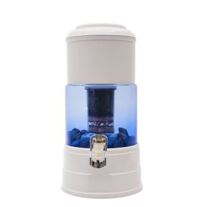 3 jaar voordeelpakket Aqualine 5 waterfilter 5-in-1 systeem met glazen bak + alkalische PH-ring  - 5 liter + extra filters